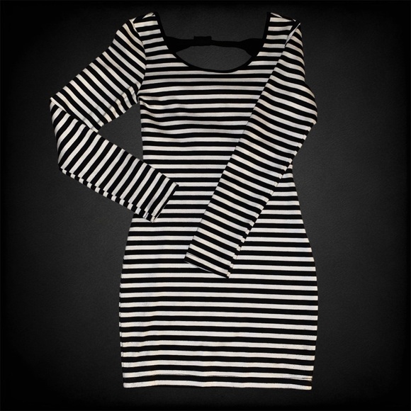 Sirens Dresses & Skirts - Sirens Striped Long Sleeve Bodycon Mini Dress